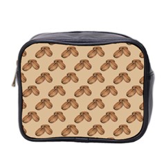 Coffee Beans Pattern Texture Mini Toiletries Bag (two Sides)