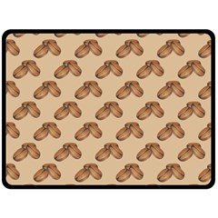 Coffee Beans Pattern Texture Fleece Blanket (large)