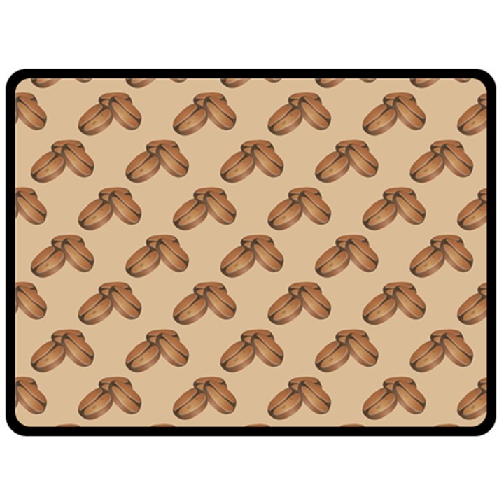 Coffee Beans Pattern Texture Fleece Blanket (Large)