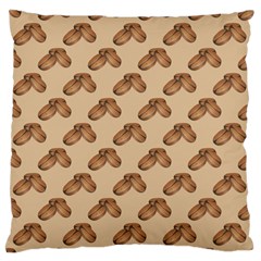 Coffee Beans Pattern Texture Standard Premium Plush Fleece Cushion Case (two Sides)