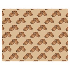 Coffee Beans Pattern Texture Two Sides Premium Plush Fleece Blanket (teen Size)