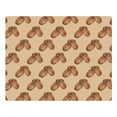 Coffee Beans Pattern Texture Two Sides Premium Plush Fleece Blanket (large)