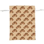 Coffee Beans Pattern Texture Lightweight Drawstring Pouch (XL) Front