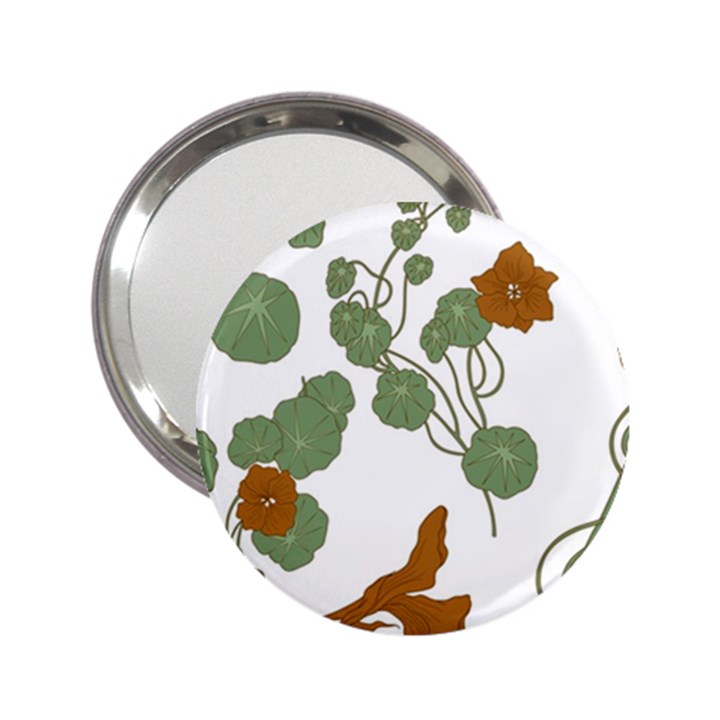 Nasturtium Flower Plant Leaves 2.25  Handbag Mirrors