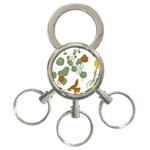 Nasturtium Flower Plant Leaves 3-Ring Key Chain Front