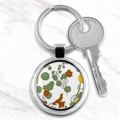 Nasturtium Flower Plant Leaves Key Chain (Round)