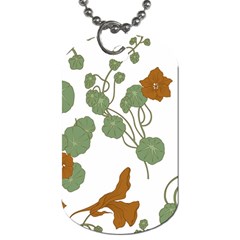 Nasturtium Flower Plant Leaves Dog Tag (one Side)