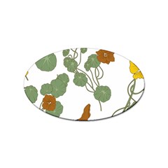 Nasturtium Flower Plant Leaves Sticker Oval (100 Pack) by Maspions