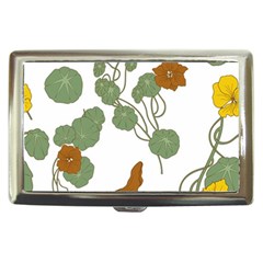 Nasturtium Flower Plant Leaves Cigarette Money Case by Maspions