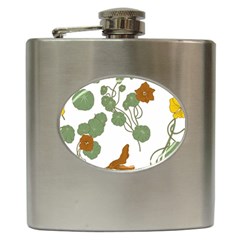 Nasturtium Flower Plant Leaves Hip Flask (6 Oz) by Maspions