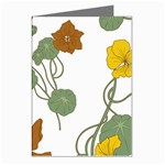 Nasturtium Flower Plant Leaves Greeting Cards (Pkg of 8) Left