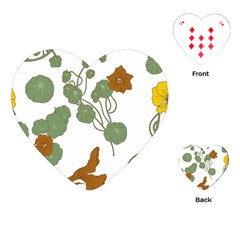 Nasturtium Flower Plant Leaves Playing Cards Single Design (heart)