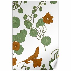 Nasturtium Flower Plant Leaves Canvas 24  X 36  by Maspions