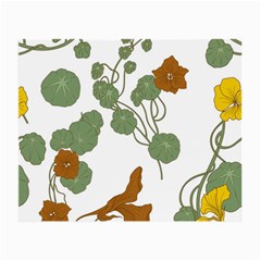 Nasturtium Flower Plant Leaves Small Glasses Cloth (2 Sides) by Maspions