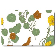 Nasturtium Flower Plant Leaves Large Doormat