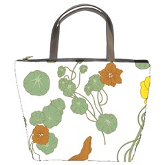 Nasturtium Flower Plant Leaves Bucket Bag