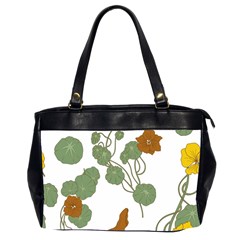 Nasturtium Flower Plant Leaves Oversize Office Handbag (2 Sides)