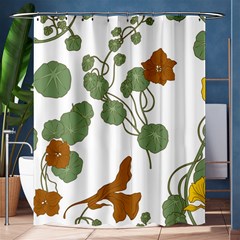 Nasturtium Flower Plant Leaves Shower Curtain 60  X 72  (medium) 