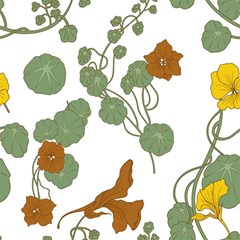 Nasturtium Flower Plant Leaves Play Mat (Square)