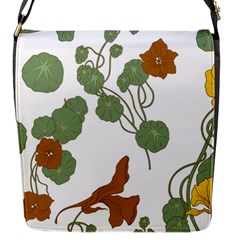 Nasturtium Flower Plant Leaves Flap Closure Messenger Bag (s)