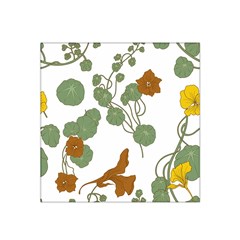 Nasturtium Flower Plant Leaves Satin Bandana Scarf 22  X 22 