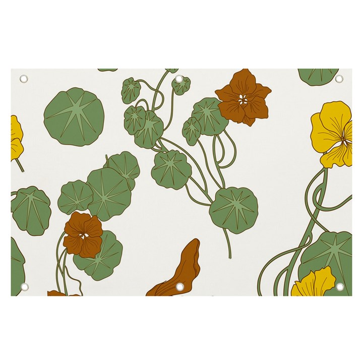 Nasturtium Flower Plant Leaves Banner and Sign 6  x 4 