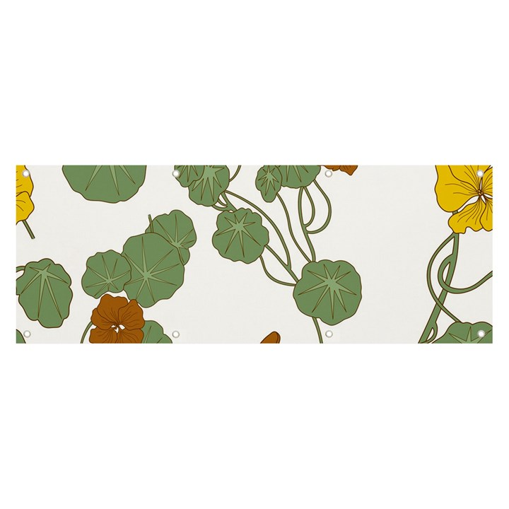 Nasturtium Flower Plant Leaves Banner and Sign 8  x 3 