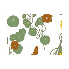 Nasturtium Flower Plant Leaves Premium Plush Fleece Blanket (Mini)