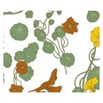 Nasturtium Flower Plant Leaves Premium Plush Fleece Blanket (Small) 50 x40  Blanket Front