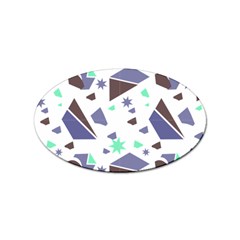 Seamless Pattern Geometric Texture Sticker Oval (10 Pack)