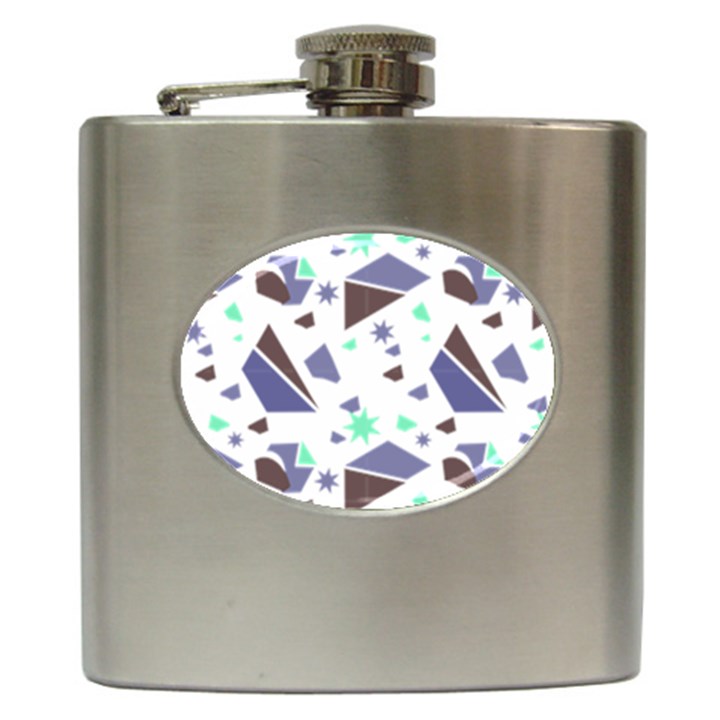 Seamless Pattern Geometric Texture Hip Flask (6 oz)