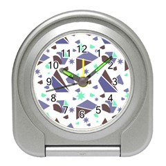 Seamless Pattern Geometric Texture Travel Alarm Clock