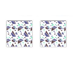 Seamless Pattern Geometric Texture Cufflinks (square)