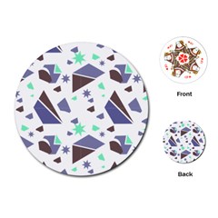 Seamless Pattern Geometric Texture Playing Cards Single Design (round)