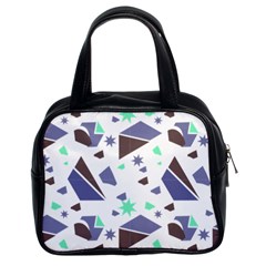 Seamless Pattern Geometric Texture Classic Handbag (two Sides)