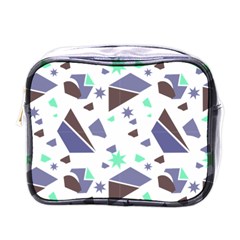 Seamless Pattern Geometric Texture Mini Toiletries Bag (one Side)