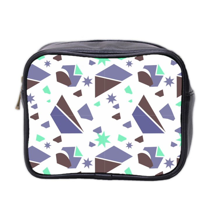 Seamless Pattern Geometric Texture Mini Toiletries Bag (Two Sides)