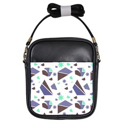 Seamless Pattern Geometric Texture Girls Sling Bag