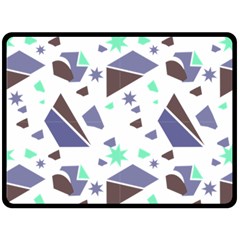 Seamless Pattern Geometric Texture Fleece Blanket (large)