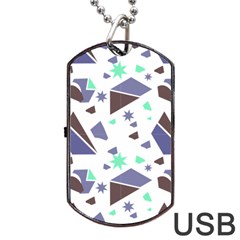 Seamless Pattern Geometric Texture Dog Tag Usb Flash (one Side)