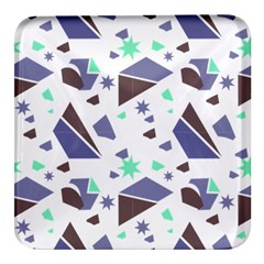 Seamless Pattern Geometric Texture Square Glass Fridge Magnet (4 Pack)