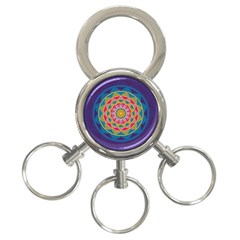 Abstract Digital Artwork 3-ring Key Chain