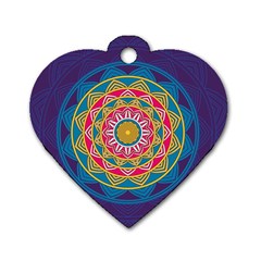 Abstract Digital Artwork Dog Tag Heart (one Side)