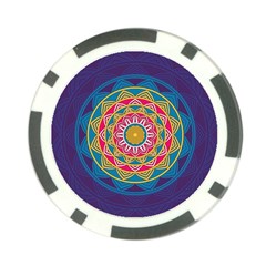 Abstract Digital Artwork Poker Chip Card Guard