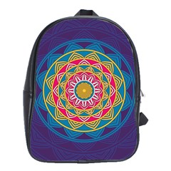 Abstract Digital Artwork School Bag (large)