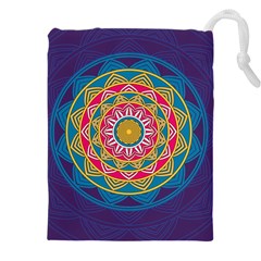 Abstract Digital Artwork Drawstring Pouch (4xl)