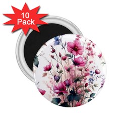 Flora Floral Flower Petal 2 25  Magnets (10 Pack)  by Maspions