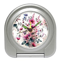 Flora Floral Flower Petal Travel Alarm Clock by Maspions