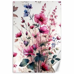 Flora Floral Flower Petal Canvas 24  X 36 