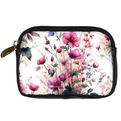 Flora Floral Flower Petal Digital Camera Leather Case